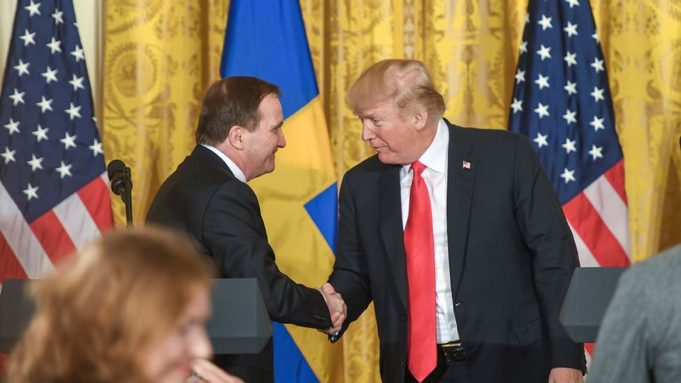 Raisal Wasaaraha Sweden Stefan Löfven oo la kulmay Madaxweynaha Mareykanka Trump..