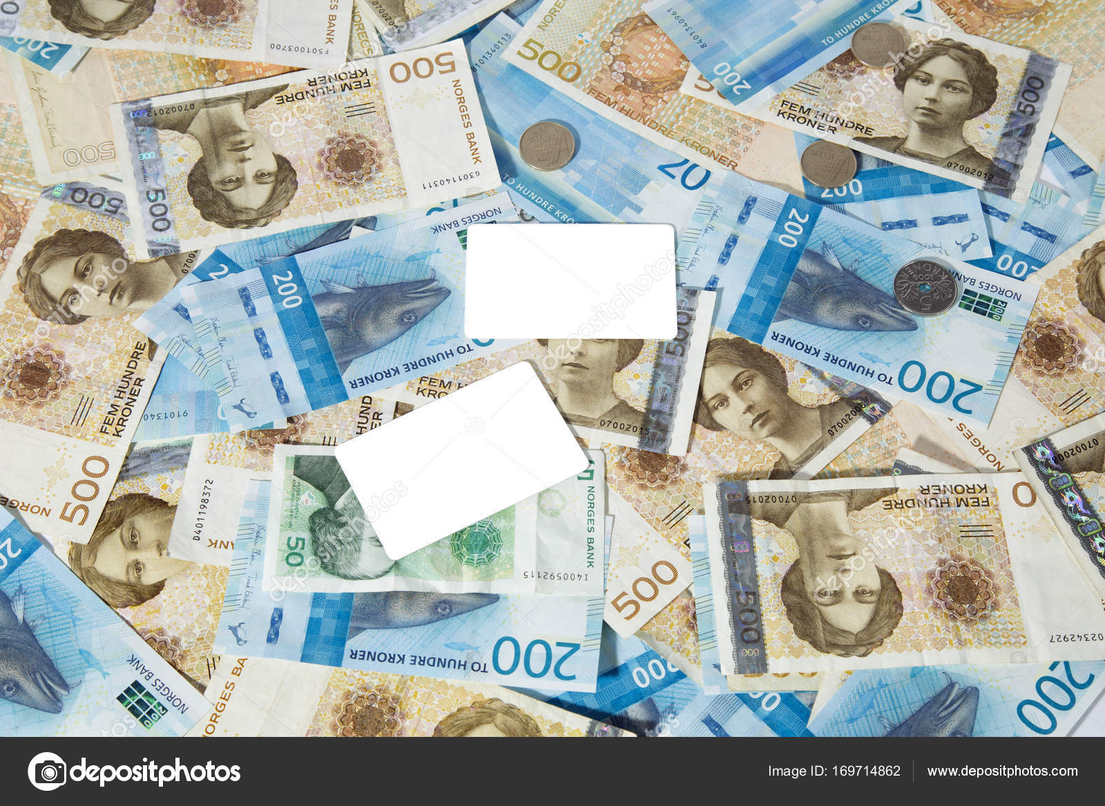 Krone Banknotes. Norwegian Krone Currency