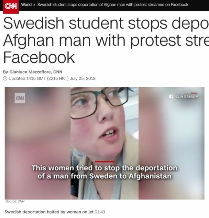 Elin Ersson oo Joojisay Musaafurin lagu sameen Lahaa Odey u dhashay Dalka Afganistan..