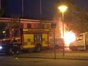 Habeenkii xalay oo lagu gubay 13 Gaari Magaalada Västerås ee Dalka Sweden..