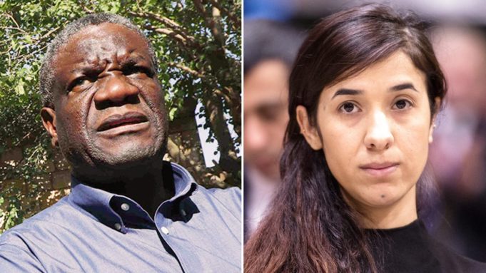 Denis Mukwege iyo Nadia Murad oo ku guuleestay abaalmarinta Nopel Peace Priz.