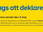 Dhibaatada ka imaan karta dib u buuxinta Canshuur celinta Dowlada (skatteverket)